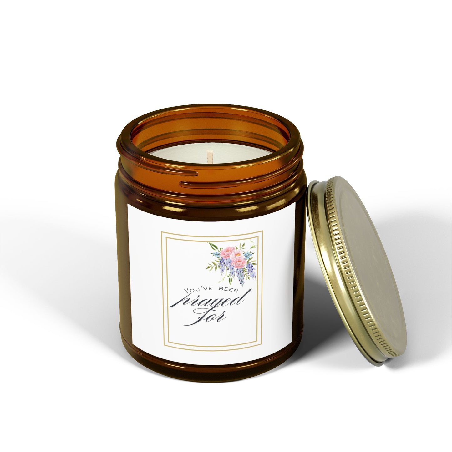 Prayed For Scented Candle, Coconut Apricot Wax, Home Fragrance, Spa Gift, Self-Care, Relaxation, Inspirational Decor