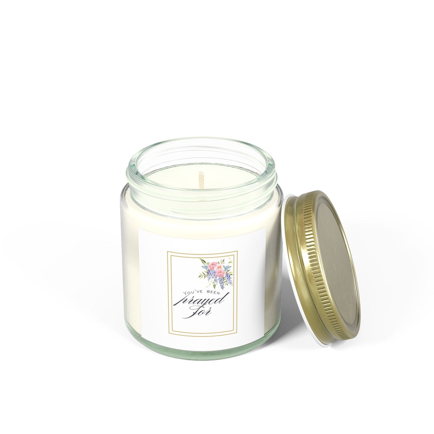 Prayed For Scented Candle, Coconut Apricot Wax, Home Fragrance, Spa Gift, Self-Care, Relaxation, Inspirational Decor