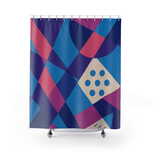 Vibrant Geometric Shower Curtain, Abstract Bathroom Decor, Modern Home Accessory, Unique Gift for Housewarming, Stylish Bathroom Makeover