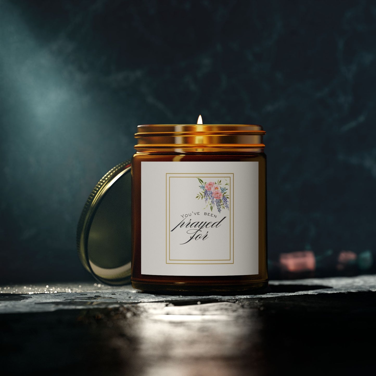 Prayed For Scented Candle, Coconut Apricot Wax, Home Fragrance, Spa Gift, Self-Care, Relaxation, Inspirational Decor