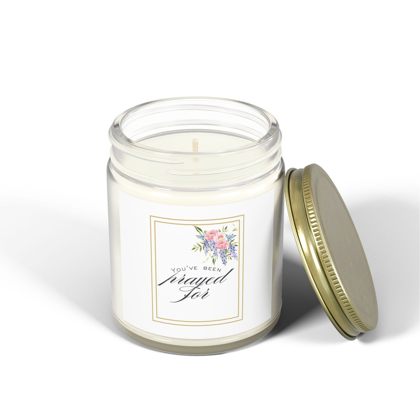Prayed For Scented Candle, Coconut Apricot Wax, Home Fragrance, Spa Gift, Self-Care, Relaxation, Inspirational Decor