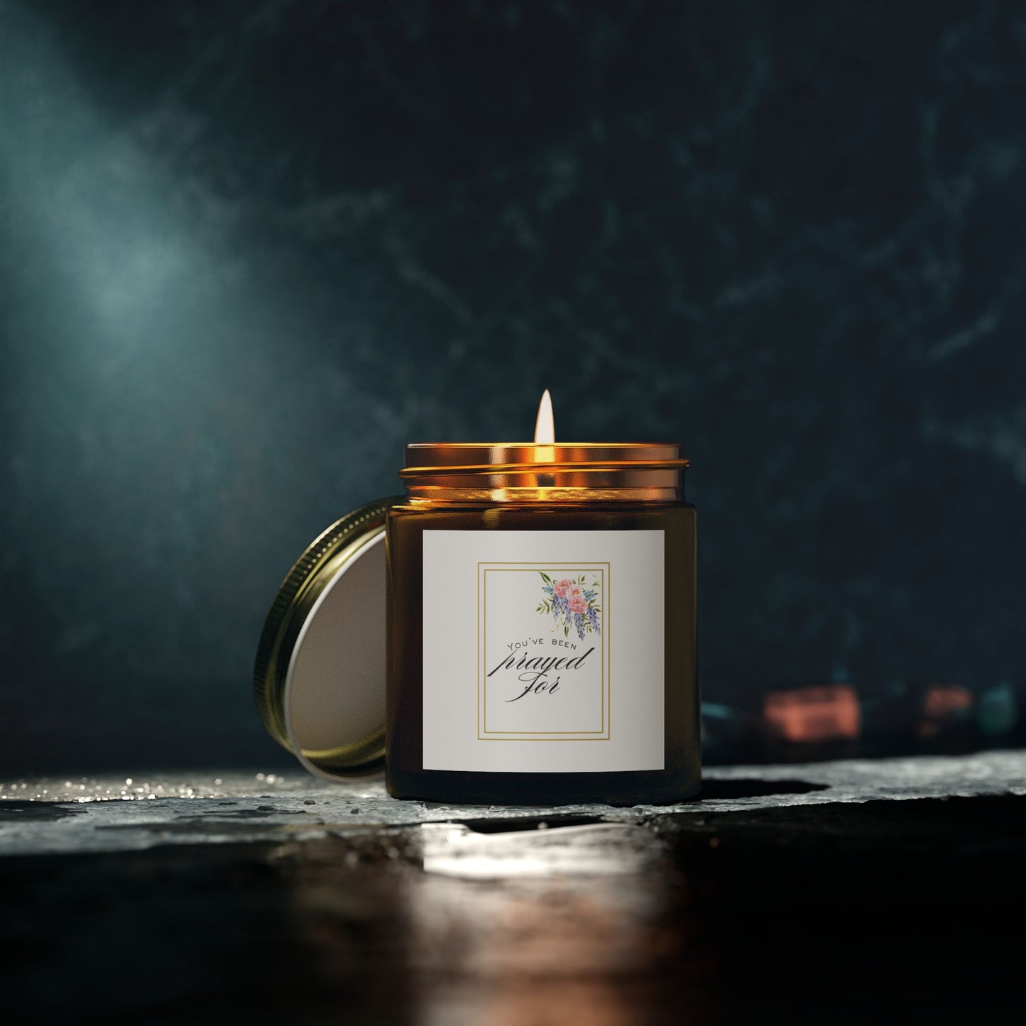 Prayed For Scented Candle, Coconut Apricot Wax, Home Fragrance, Spa Gift, Self-Care, Relaxation, Inspirational Decor