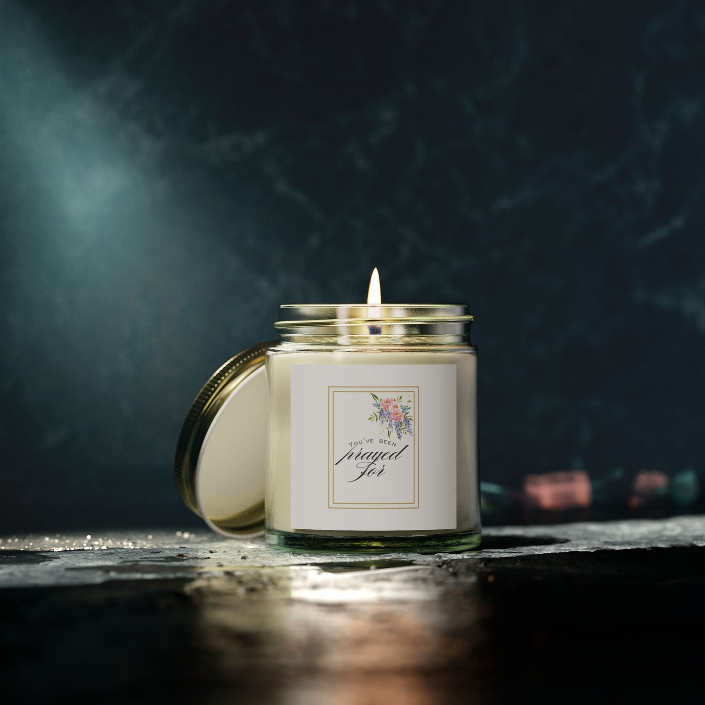 Prayed For Scented Candle, Coconut Apricot Wax, Home Fragrance, Spa Gift, Self-Care, Relaxation, Inspirational Decor