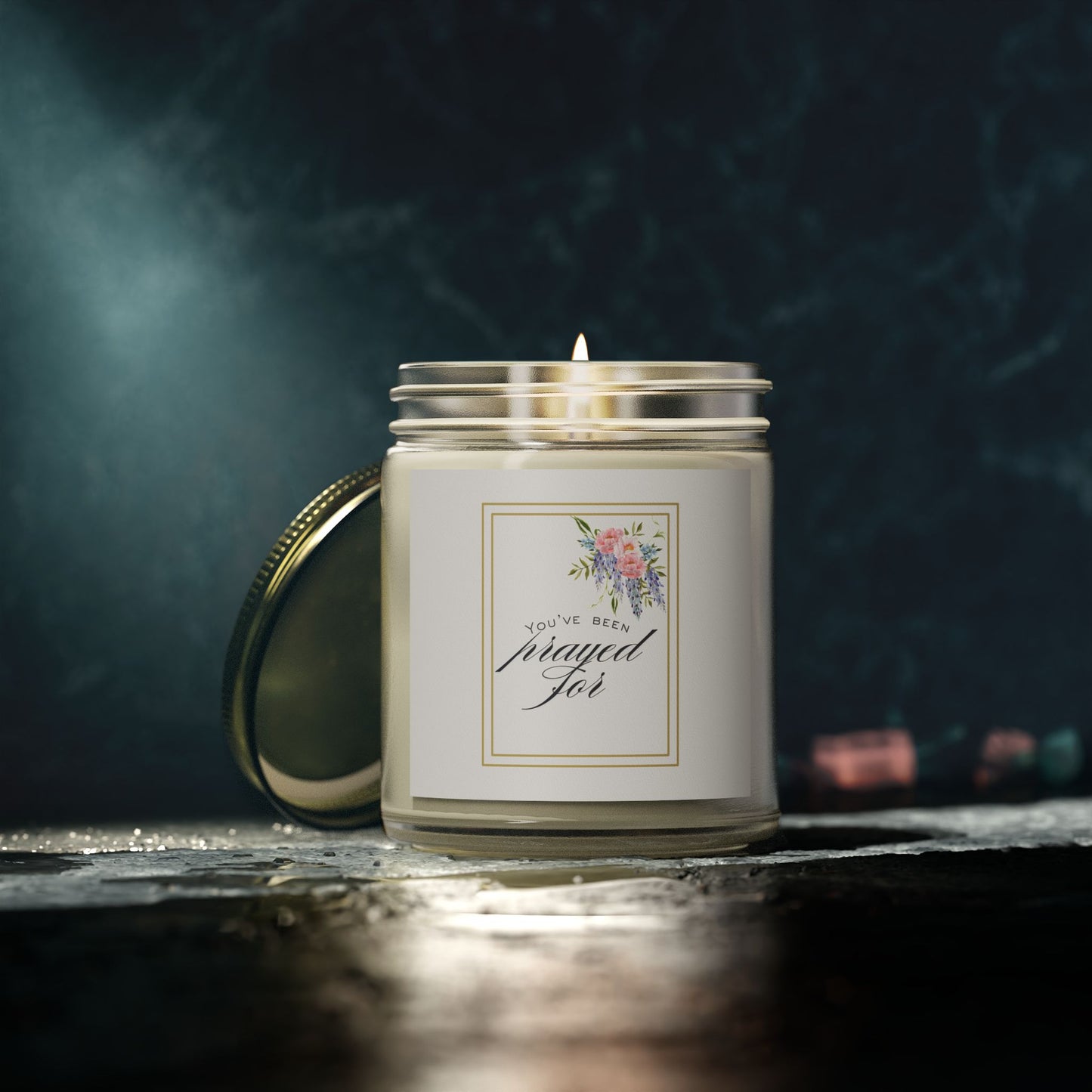 Prayed For Scented Candle, Coconut Apricot Wax, Home Fragrance, Spa Gift, Self-Care, Relaxation, Inspirational Decor