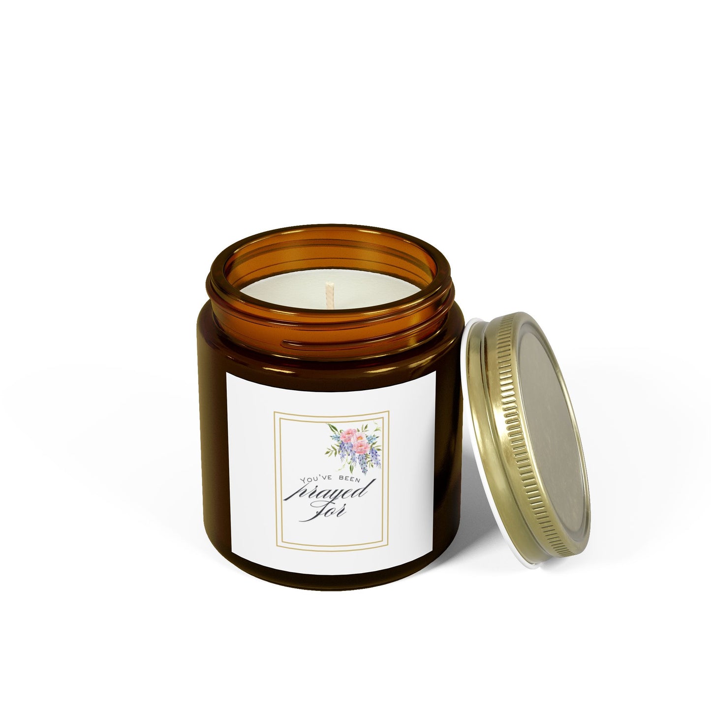 Prayed For Scented Candle, Coconut Apricot Wax, Home Fragrance, Spa Gift, Self-Care, Relaxation, Inspirational Decor